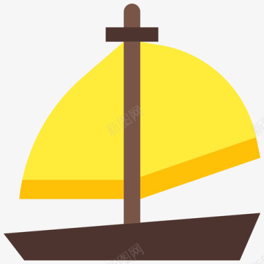 海盗船19号平底船图标图标