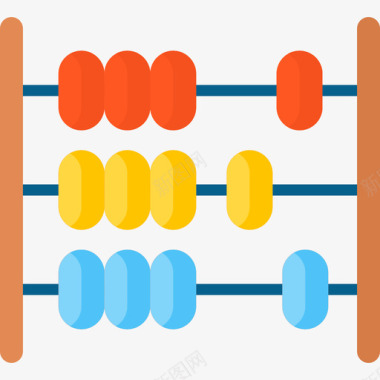 算盘书呆子49扁平图标图标