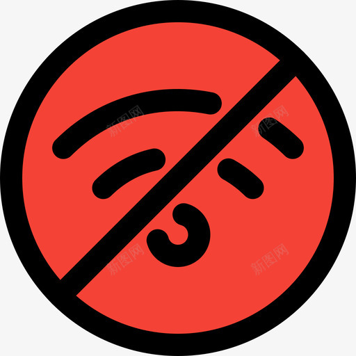 没有Wifi电话和手机2线性颜色svg_新图网 https://ixintu.com 没有 Wifi 电话 手机 线性 颜色