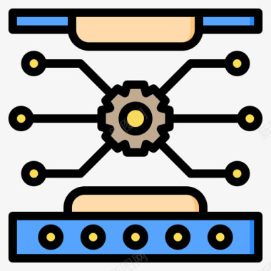 工艺工厂设备1线颜色图标