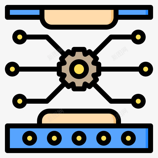 工艺工厂设备1线颜色svg_新图网 https://ixintu.com 工艺 工厂 设备 颜色