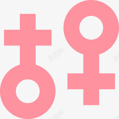 性别符号爱110扁平图标