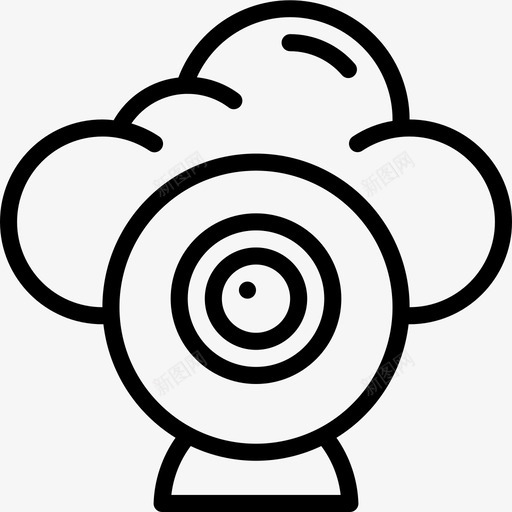 网络摄像头云20线性图标svg_新图网 https://ixintu.com 摄像头 线性 网络