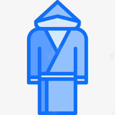 长袍拳击11蓝色图标图标