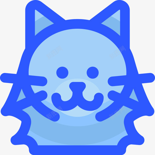 西伯利亚猫猫品种1蓝色svg_新图网 https://ixintu.com 西伯利亚 品种 蓝色