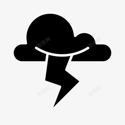 雷电电闪电svg_新图网 https://ixintu.com 雷电 闪电 风暴 天气 填充 样式