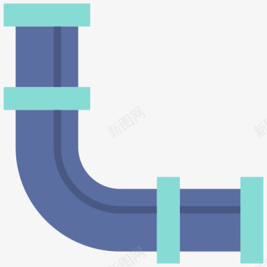 管道变型管道工39扁平图标图标