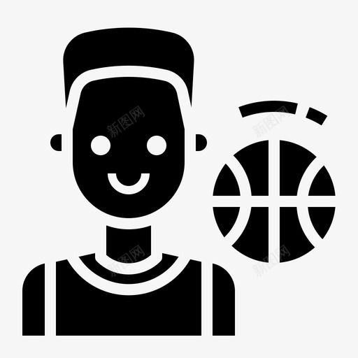 篮球职业25填充图标svg_新图网 https://ixintu.com 填充 篮球 职业