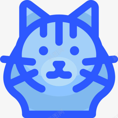 碎布娃娃猫猫品种1蓝色图标