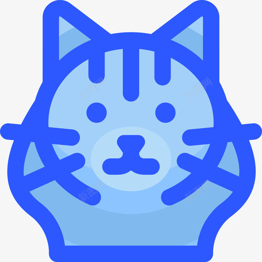 碎布娃娃猫猫品种1蓝色svg_新图网 https://ixintu.com 碎布 布娃娃 品种 蓝色