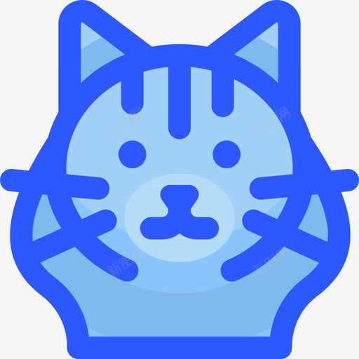 碎布娃娃猫猫品种1蓝色svg_新图网 https://ixintu.com 碎布 布娃娃 品种 蓝色