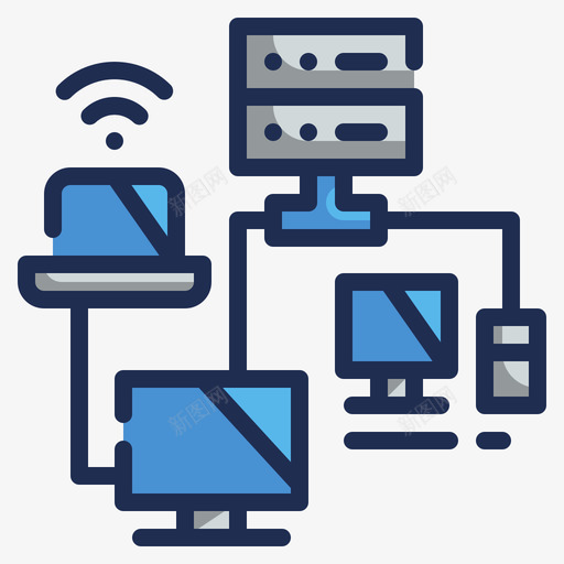 网络计算机硬件26线性彩色图标svg_新图网 https://ixintu.com 彩色 硬件 线性 网络 计算机