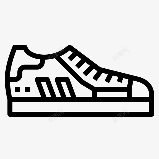 运动鞋网球5直线运动鞋图标svg_新图网 https://ixintu.com 直线 网球 运动鞋