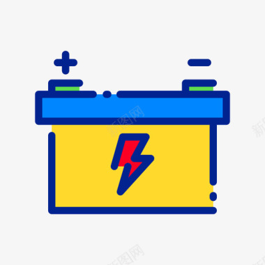 电池汽车发动机21线颜色图标图标