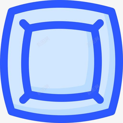 盘子餐具蓝色svg_新图网 https://ixintu.com 盘子 餐具 蓝色