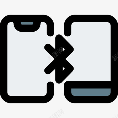 蓝牙电话和手机2线性颜色图标图标