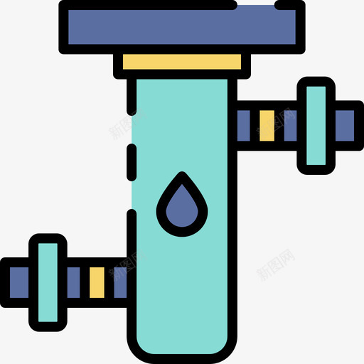 滤水器管道工38线性颜色图标svg_新图网 https://ixintu.com 滤水器 管道工 线性 颜色