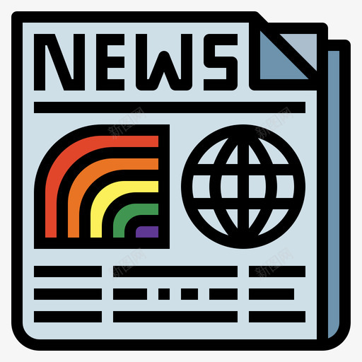 新闻lgbt4线性颜色图标svg_新图网 https://ixintu.com lgbt 新闻 线性 颜色