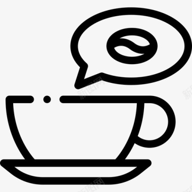 咖啡住宿和早餐31直系图标图标