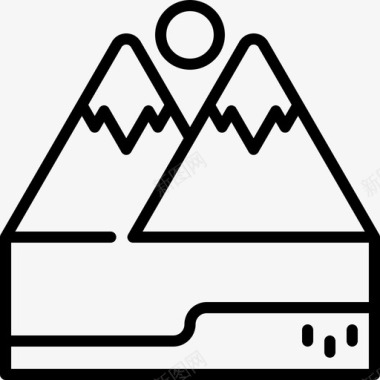 阿尔卑斯山欧洲4线性图标