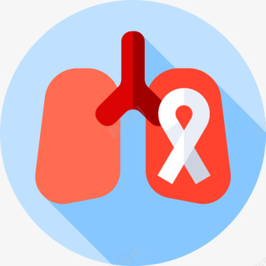 肺癌世界癌症意识日18平淡图标