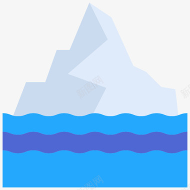 冰山地理位置42平坦图标图标