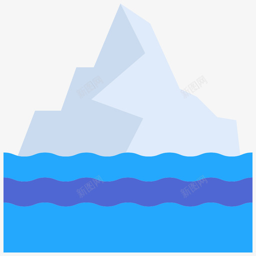冰山地理位置42平坦图标svg_新图网 https://ixintu.com 冰山 地理位置 平坦