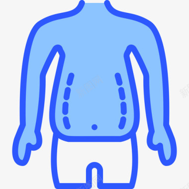 吸脂整形手术43蓝色图标