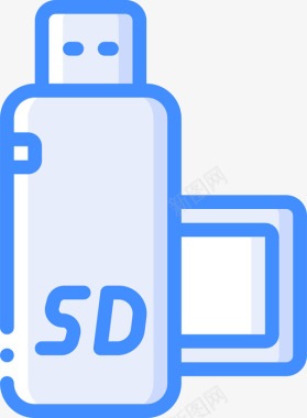 Sd卡计算机硬件28蓝色图标