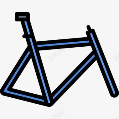 车架40号自行车彩色图标图标