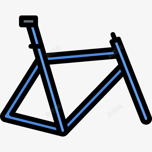 车架40号自行车彩色图标svg_新图网 https://ixintu.com 40号 彩色 自行车 车架