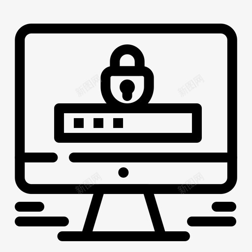计算机互联网锁svg_新图网 https://ixintu.com 计算机 互联网 密码 安全 数据管理