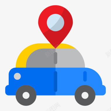 汽车导航和地图4平面图图标