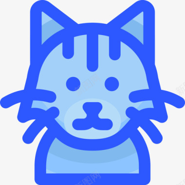 一只蓝猫一只图标