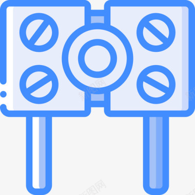 端子电气元件蓝色图标图标