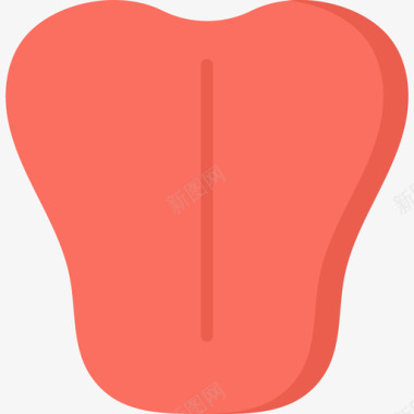 舌头人体6扁平图标