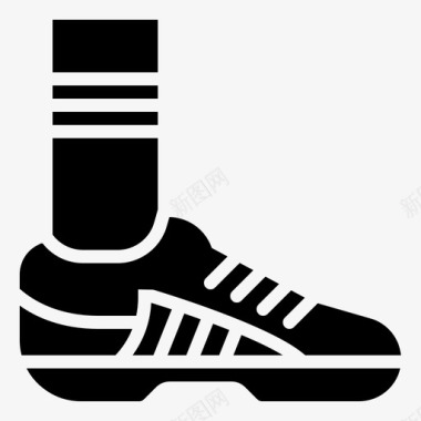 球鞋棒球元素1字形图标