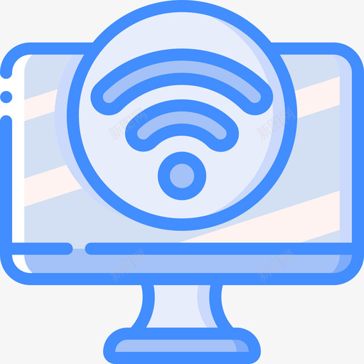 Wifi通知8蓝色图标svg_新图网 https://ixintu.com Wifi 蓝色 通知