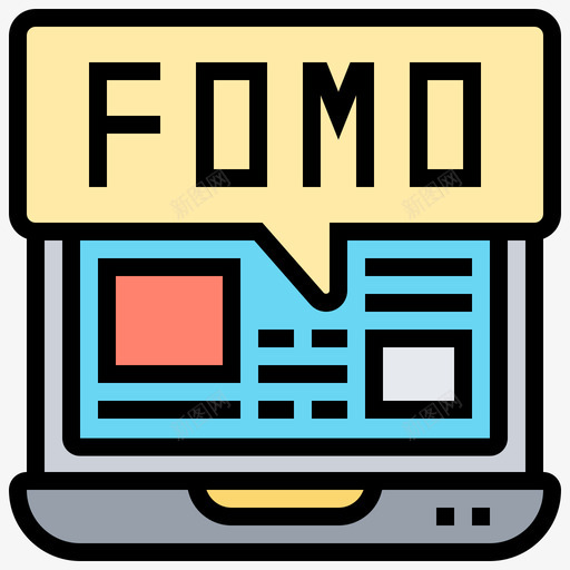 Fomo社交媒体策略3线性颜色svg_新图网 https://ixintu.com Fomo 社交 媒体 策略 线性 颜色