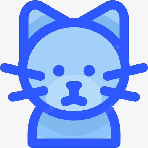 曼克斯猫猫品种1蓝色svg_新图网 https://ixintu.com 克斯 品种 蓝色