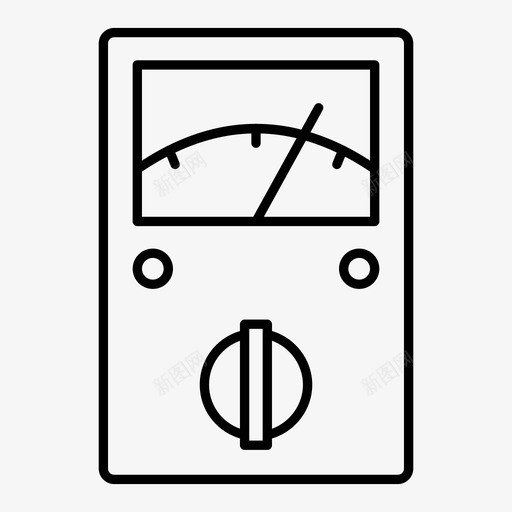 伏特计安培电子svg_新图网 https://ixintu.com 电子 伏特计 安培 机器 测量 电子线 线路 图标