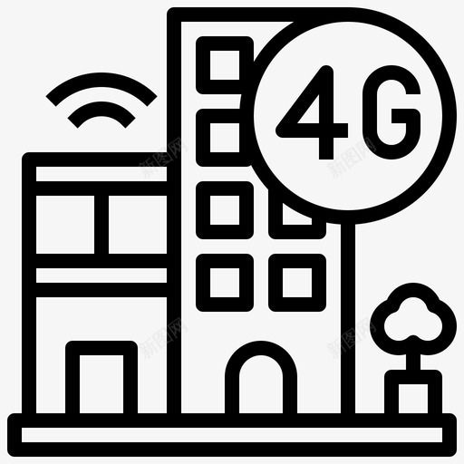 Wifi智能城市41线性svg_新图网 https://ixintu.com Wifi 智能 城市 线性