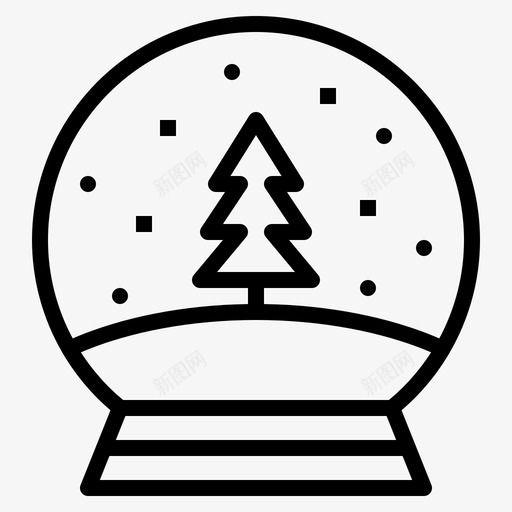 雪花地球仪圣诞节269轮廓图标svg_新图网 https://ixintu.com 圣诞节 地球仪 轮廓 雪花