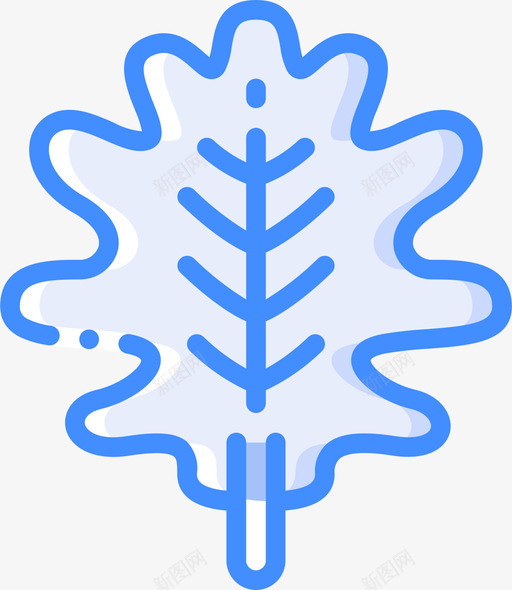 橡树叶植物29蓝色图标svg_新图网 https://ixintu.com 树叶 植物 橡树 蓝色