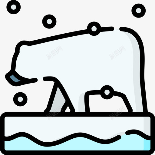 北极熊冬季自然14线性颜色图标svg_新图网 https://ixintu.com 冬季 北极熊 线性 自然 颜色