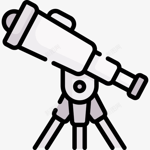 望远镜教育364线性颜色svg_新图网 https://ixintu.com 望远镜 教育 线性 颜色