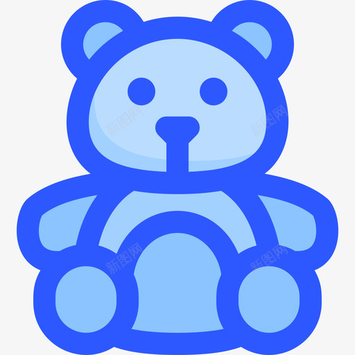 泰迪熊爱112蓝色svg_新图网 https://ixintu.com 泰迪 蓝色