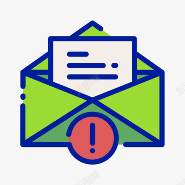 垃圾邮件保护和安全20线性颜色图标