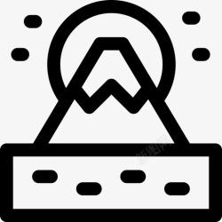 富士山icon富士山旅行271直线图标高清图片