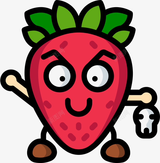 草莓夜活食品1线性颜色图标svg_新图网 https://ixintu.com 夜活 线性 草莓 颜色 食品